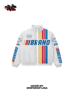 Custom Grand Prix Racing Tracksuit | <b>Black</b> Multi-Color Striped <b>Windbreaker</b> & Shorts | OEM Archive Style Sportswear Manufacturer - Product Image 6