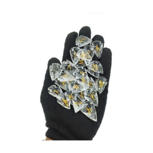 Ensemble de runes en pointe d'arc en cristal transparent de haute qualité, outil spirituel sculpté à la main en pierre précieuse, cadeau - Product Image 1