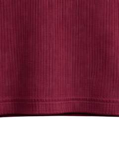 Top corto sin mangas de cuello alto acanalado rojo vino personalizado, ajustado, elástico, informal, de verano, para mujer, chaleco de moda - Product Image 4