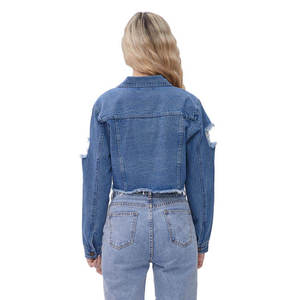 Vestes en jean à manches longues de haute qualité avec capuche, doublure en coton respirant, mode streetwear pour femmes, haute qualité - Product Image 3