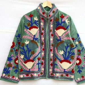 Handmade Suzani Embroidered Cotton Jacket Indian Floral Overcoat Boho Ethnic <b>Coat</b> <b>for</b> <b>Women</b> Autumn Winter Reversible Breathable - Product Image 4