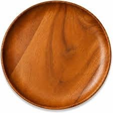 Assiette de service en bois en forme de feuille, plateau poli de style nordique, écologique, pour fête, fait main, en bois massif brun naturel - Product Image 2