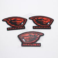 Parches Bordados Personalizados Termoadhesivos y Cosidos de Lona, con Diseños de Bandera Deportiva Grande, Dibujos Animados, Animales y Tejidos 3D, para Chaquetas