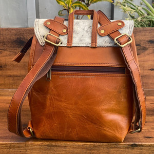 Mochila de cuero de piel de vaca auténtica de Venta caliente estilo occidental Unisex 2 en 1 mochila escolar multiusos y bolsos de moda a granel al por mayor - Product Image 5
