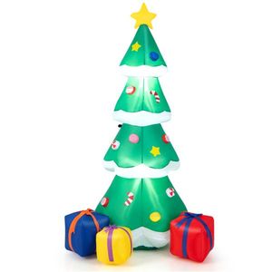 Albero di Natale Gonfiabile 6 Piedi con Scatole Regalo Multicolore, Stella in Cima, Luci LED Integrate, Impermeabile, Decorazioni Natalizie da Esterno - Product Image 2