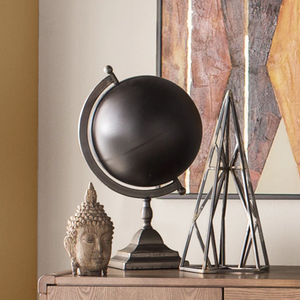 High Quality Polished Gold-Plated Rotating <b>World</b> Globe Metal Stand Modern Design Home Decor Tableware Indian Manufacturer Cheap - Product Image 1
