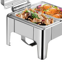 Chauffe-plats pour buffet d'hôtel en acier inoxydable pour traiteur nouveau design d'ensemble de buffet de chauffe-plats de luxe