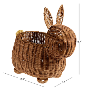 Cesta de Almacenamiento de Juguetes de Mimbre con Forma de Conejo, Linda y Práctica, para Habitación Infantil, Mueble de Dormitorio, Organizador de Animales Tejidos, Venta al por Mayor - Product Image 4