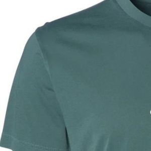 T-shirt pour homme en coton doux, col rond, manches courtes, couleur vert turquoise, décontracté, basique, léger, respirant, à porter tous les jours en été - Product Image 5