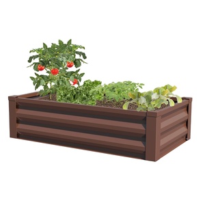 Petite jardinière en métal de jardin avec un design carré moderne Nouveau pot de fleur suspendu décoratif extérieur fabriqué en Inde - Product Image 1