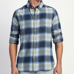 Camisas de Franela Casuales Clásicas para Hombre, 100% Algodón, Manga Larga, Cierre de Botones, Transpirables, Ecológicas, de Secado Rápido, al por Mayor - Product Image 1