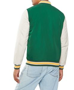 Blouson Bomber Premium Décontracté pour Homme, Logo Personnalisé Brodé en Chenille, Respirant, Réversible, Col Mandarin, Soie Satinée, Grande Taille - Product Image 2