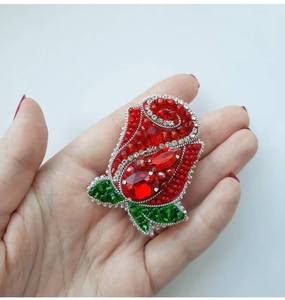 Elegant Handcrafted Embroidery Beaded Brooch for Dresses Coats and <b>Scarves</b> Unique Embroidery Beaded Brooch Handmade Fashion Jewe - Product Image 1