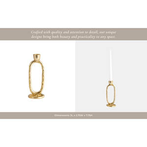 Support à bougies décoratif en laiton doré moderne pour table à manger, table d'événement, arrangement de bougies et décoration de maison de luxe - Product Image 5