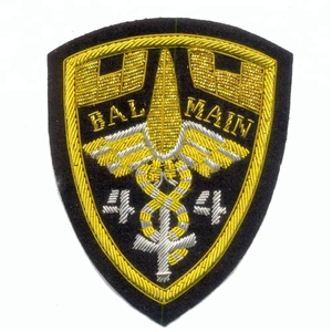 Handmade Embroidered Custom Made Bullion Wire Royal <b>Crown</b> Patches 3D Embroidery Golden &<b>Silver</b> Fashion Badges For Uniform - Product Image 5