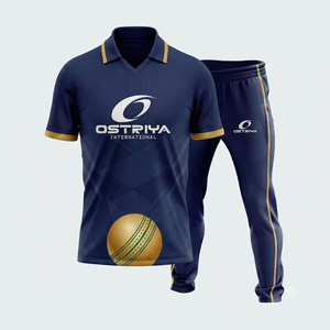 2026 Latest Men's Half Sleeve Cricket <b>Shirt</b> and Pants Set Top Seller Full Customized Uniform Adult Sizes With Low MOQ - Product Image 2