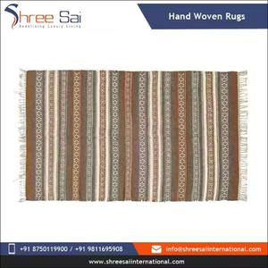 Tapis tissé en coton doux au toucher au meilleur prix tissage plat réversible design minimaliste adapté aux maisons et chambres familiales acceptant les animaux de compagnie - Product Image 4