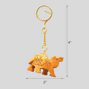 Handcrafted Wooden Turtle Keychain Carved Animal <b>Key</b> <b>Ring</b> Decorative Bag Charm Lucky Tortoise Miniature Gift - Product Image 2