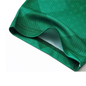 Conjunto de Camiseta de Fútbol Verde para Hombre, Cuello en V, Manga Corta, Estampado Geométrico, Poliéster que Absorbe la Humedad, Uniforme Deportivo para Todas las Temporadas - Product Image 4