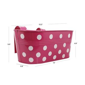 Maceta Colgante Moderna con Revestimiento de Polvo de Hierro, Diseño Ovalado con Puntos, para Hogar y Balcón, Disponible en Varios Colores - Product Image 6
