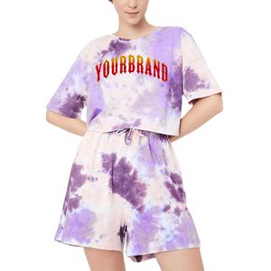 Conjunto de Verano de Tela Suave con Estampado Tie Dye, Ligero, Informal, Cómodo, de Corte Relajado y Secado Rápido para Mujer - Product Image 1