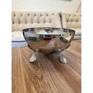 Tazón de Metal Plateado con Base Dorada para Frutas y Aperitivos, Tazones Decorativos Artesanales, Precio al por Mayor - Product Image 6