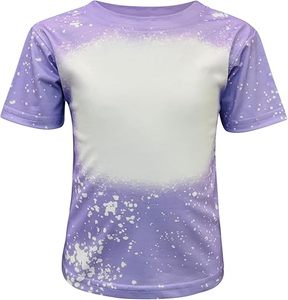 T-shirt femme à manches courtes, col rond, imprimé par sublimation dégradé, séchage rapide, décontracté, été, 100% polyester. - Product Image 3
