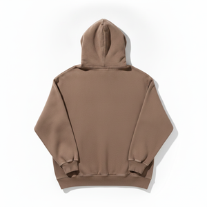 Sweat-shirt à capuche oversize en molleton pour homme avec logo personnalisé, couleur unie, décontracté, coupe automne, avec poches, manches classiques, tricoté, uni - Product Image 3