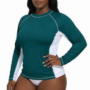 Maillot de bain à manches longues de haute qualité, imprimé par sublimation, design personnalisé, rash guard pour femmes, chemises rash guard - Product Image 1