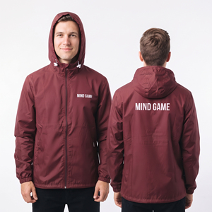 OEM Custom Logo Printed <b>Windbreaker</b> Zipper Hoodie Unisex Breathable <b>Camping</b> Hooded Jacket Hiking Waterproof Zipper Jacket - Product Image 4