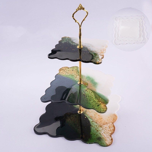 Support de présentation élégant et écologique en résine pour gâteaux d'anniversaire, desserts, cupcakes, fêtes de mariage, maison, cuisine, boulangerie - Product Image 1