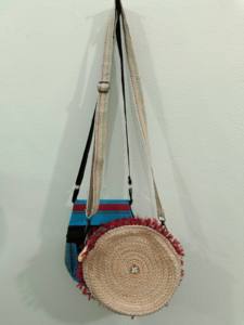 Sac rond en jute naturel, sac fourre-tout écologique fait à la main pour le shopping - Product Image 5