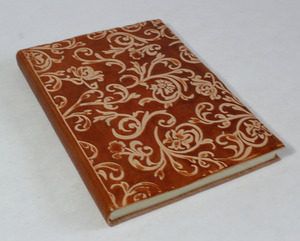 Handmade Recycled Cotton Paper Leather Hard Cover Goat TC Debossed Design <b>A5</b> Diary Customizable for Promotion - Product Image 2