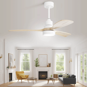 Ventilatore da Soffitto in Legno Massello da 48 Pollici con Luce Dimmerabile e Motore DC Reversibile a 6 Velocità - Product Image 3