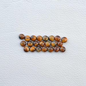 พลอยเพียเทอร์ไซต์สีทองธรรมชาติอัญมณีทรงหลวมกึ่งมีค่าขนาด5มม. - Product Image 4