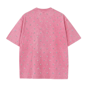 Venta al por mayor de fábrica: Camisetas unisex personalizadas de 250 gramos con lavado ácido, estilo streetwear, vintage, 100% algodón, con efecto desgastado para hombre y mujer. - Product Image 4