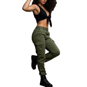 Pantalones Cargo de Trabajo Casuales de Verano para Mujer, Diseño Transpirable de Cintura Alta, Talla Grande, Moda Urbana, Venta al por Mayor de BD - Product Image 3