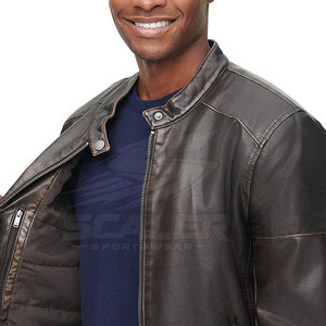 Chaqueta de Cuero Casual para Hombre, de Moda, al por Mayor, para Invierno, con Interior Suave, Transpirable y Resistente al Viento - Product Image 6