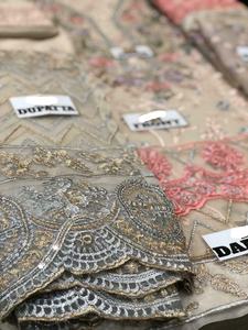 2022 Venta caliente vestido de novia indio paquistaní Salwar Kameez traje hecho de seda rayón viscosa tejido a mano para ocasiones especiales - Product Image 3