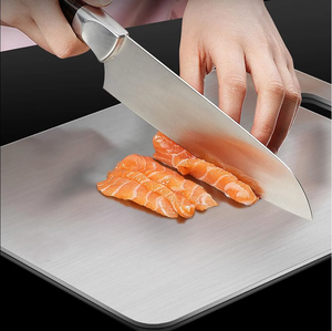 Planche à découper en acier inoxydable, organisateur de cuisine multifonction, planche à découper, passe au lave-vaisselle, pour fruits et légumes - Product Image 1