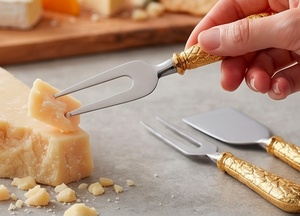 Stainless Steel <b>Cheese</b> <b>Knife</b> <b>Set</b> With Gold Brass Handle Perfect Cutlery Flatware For Kitchenware Wedding And Parties Use - Product Image 5