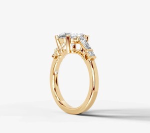 Pear Cut Moissanite 925 Sterling Silver 14K Gold Plated Engagement Wedding Bridal <b>Promise</b> <b>Ring</b> Luxury Jewelry Gift for <b>Women</b> - Product Image 2