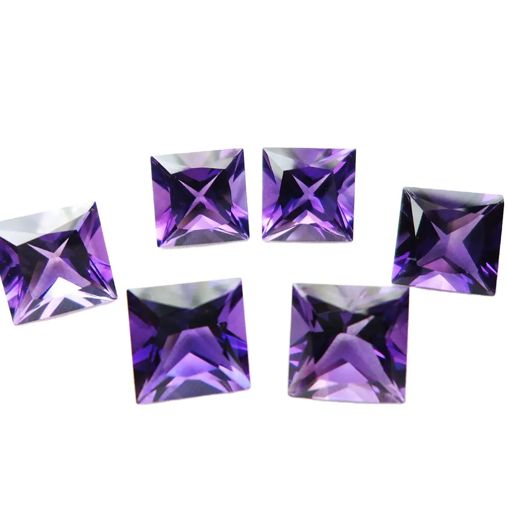 Handmade Natural Purple Amethyst Stone Faceted Square Cut Loose Gemstone Supplier Buy Online At Wholesale Price Shop Now