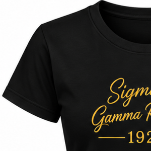 เสื้อยืดผู้หญิงลายกรีก SGRHO แบบกำหนดเอง พิมพ์ลายตัวอักษร Sigma Gamma Rho Sorority แขนสั้น คอกลม ผ้าฝ้ายลำลอง ขายส่ง - Product Image 6