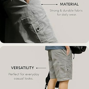 Pakistan Made High Quality Breathable Comfortable Men's Shorts Casual Solid Pattern Elastic Waist Closure Quick Dry Color men to - Product Image 6