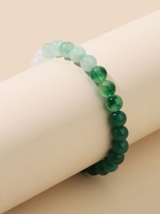 Bracelet élégant fait main en résine acrylique, perles élastiques, bijoux cadeau pour les femmes, les amoureuses de la mode - Product Image 2