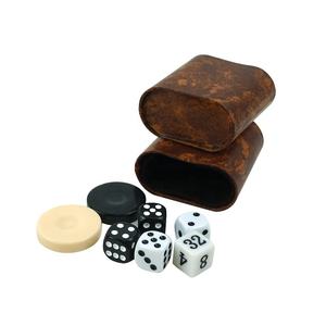 Wholesale High-Quality Customized Professional Luxury Blue Leather Hand Made <b>Backgammon</b> Game <b>Set</b> Gift Box - Product Image 6
