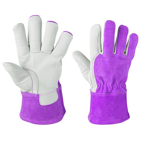 Guantes de soldadura TIG de cuero de cabra para hockey, duraderos, anticorte, transpirables, de alta resistencia, para bomberos, barbacoa, trabajo general - Product Image 4