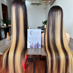 Venta al por mayor al por menor de alta calidad 200% densidad 2x6 cierre para Ombre luz Piano Color pelucas 100% extensiones de cabello humano onda Natural - Product Image 3