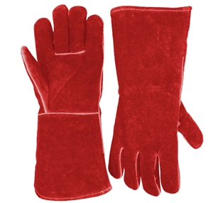 JNM SAFETY JNM-125 Gants de sécurité en cuir 11oz 40cm avec doublure en coton résistant à la chaleur, protection pour soudeur, barbecue, antidérapants, durables - Product Image 6
